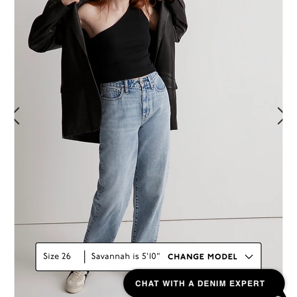 Madewell curvy baggy straight jeans